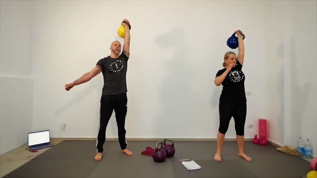 Kettlebell Curl to Press